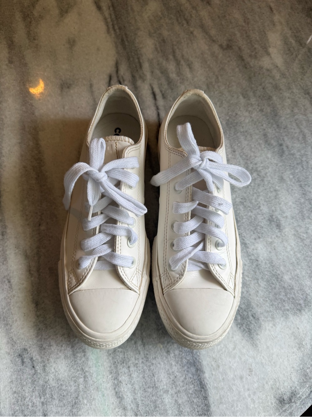 Classic Women's White Low-Top Canvas Sneakers